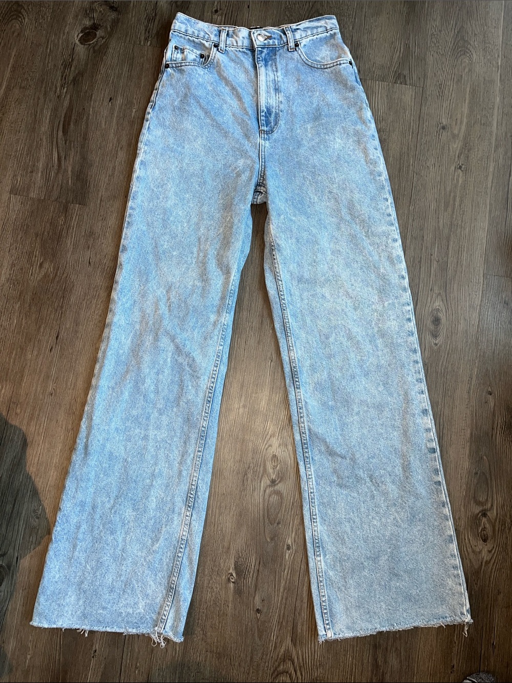 ASOS Light Blue High-Rise Wide Leg Jeans